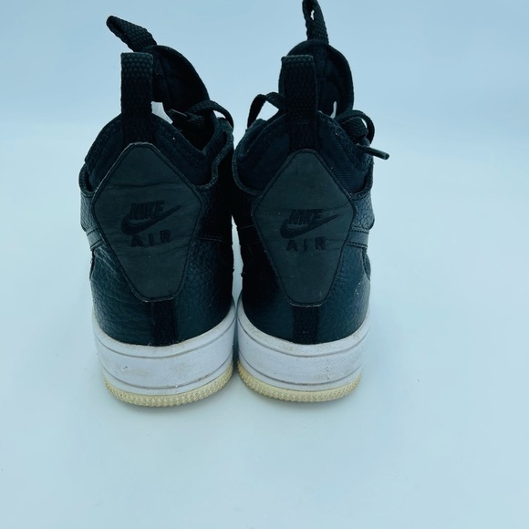 Nike Air Force 1 Leather Black Sneakers High stop 6 - Picture 5 of 11